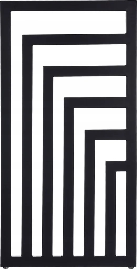 Dekoratív fürdőszobai radiátor Laro 100/50 Matte Fekete csatlakozó 50mm