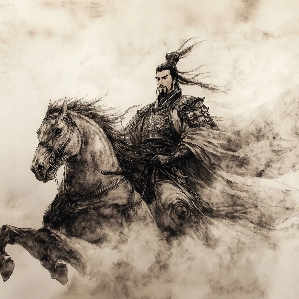 Vászonkép Canvas Japán Ázsia Harcos Szamuráj Hős Ló 80x80