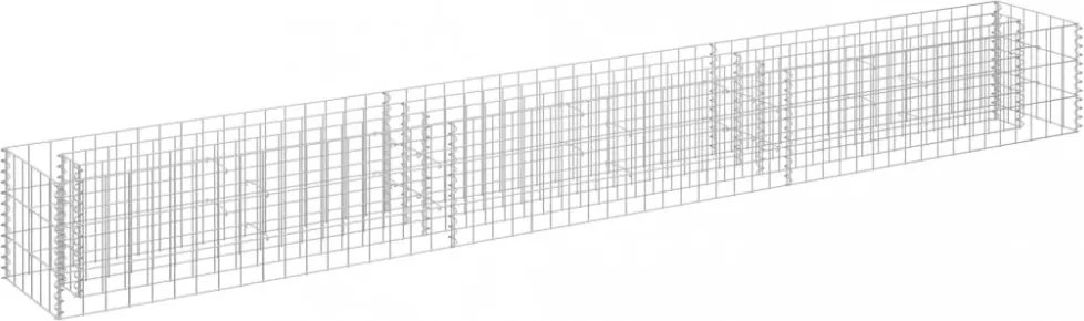 horganyzott acél gabion magaságyás 270 x 30 x 30 cm