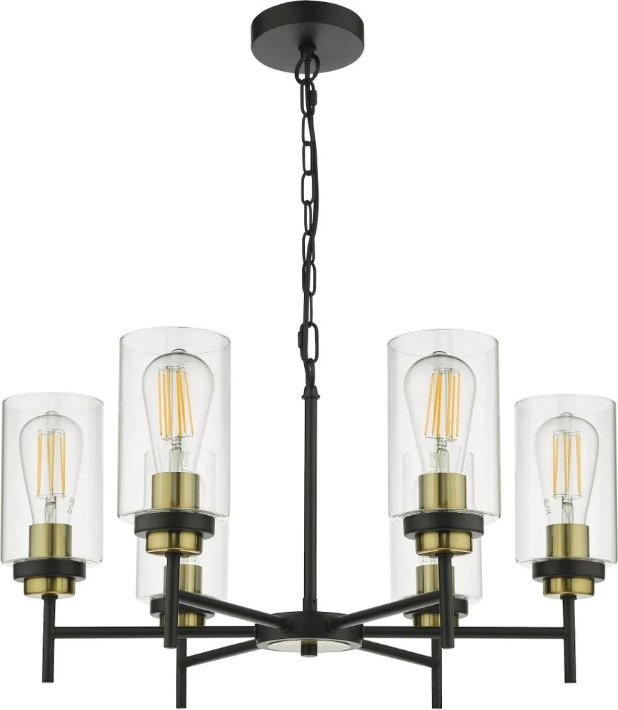 Dar Lighting vintage csillár abel fekete darabe0654