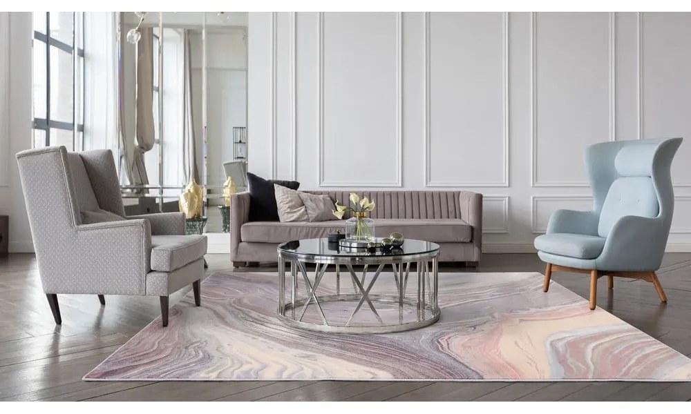 Szürke gyapjú szőnyeg 133x180 cm Agate – Agnella