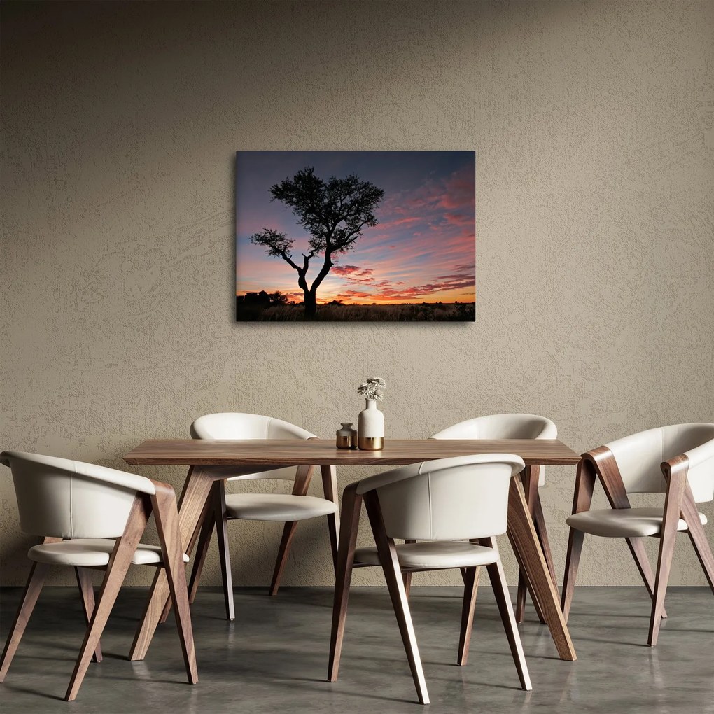 Kép - Fa és vöröses árnyalatok (70x50 cm)