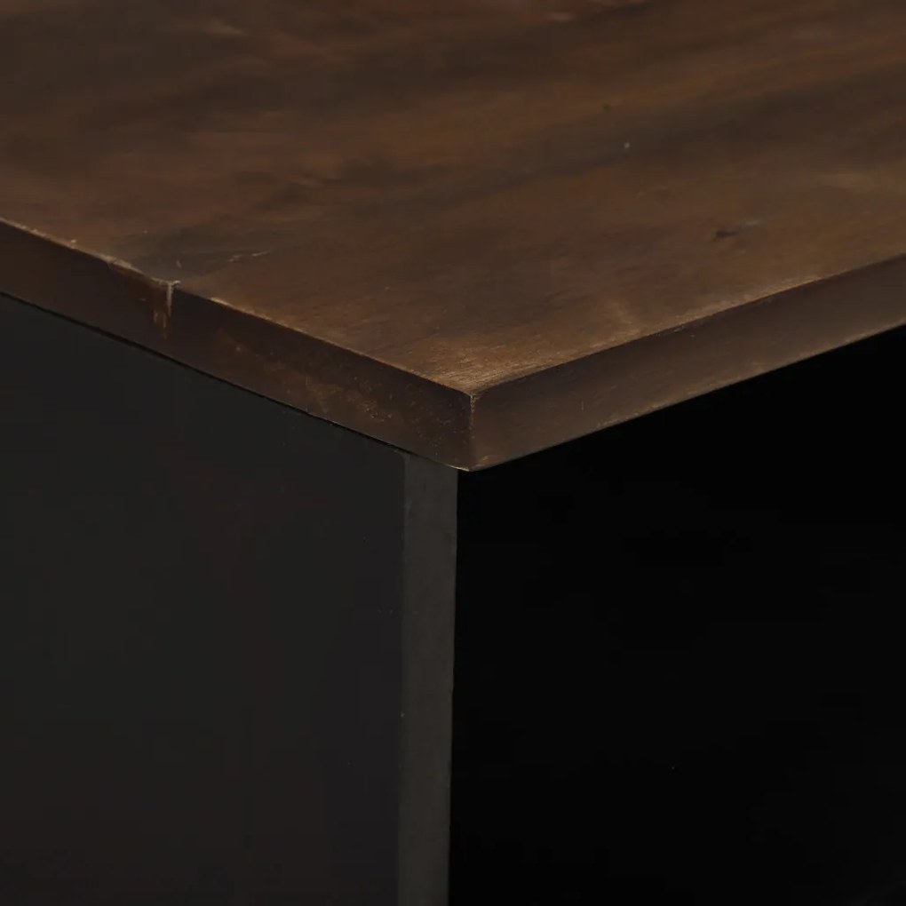 TV Szekrény 100x33.5x46 cm Szilárd és Összeszerelt Fából