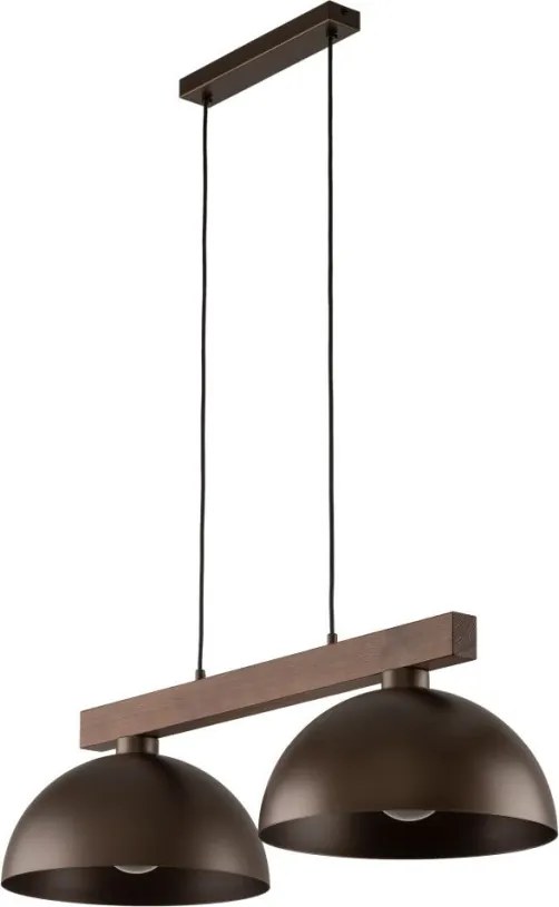 TK LIGHTING 4507 SOLO Többágú Függesztett Lámpa Barna, Dió E27 IP20