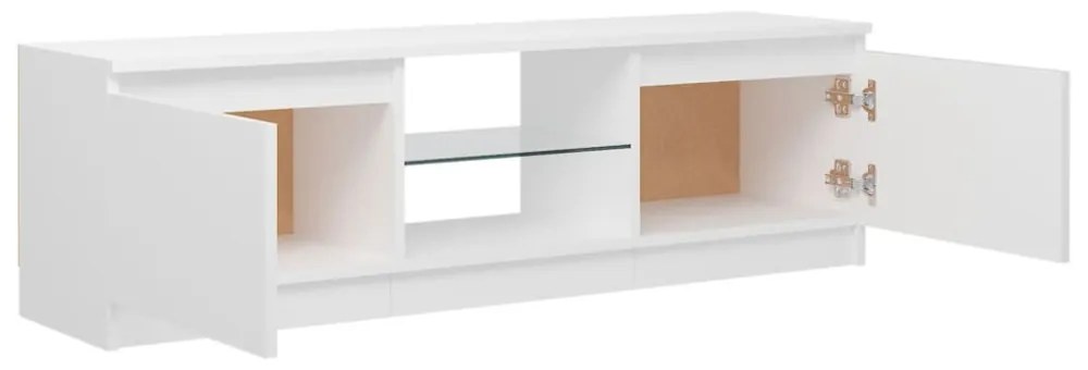 fehér TV-szekrény LED lámpákkal 120 x 30 x 35,5 cm