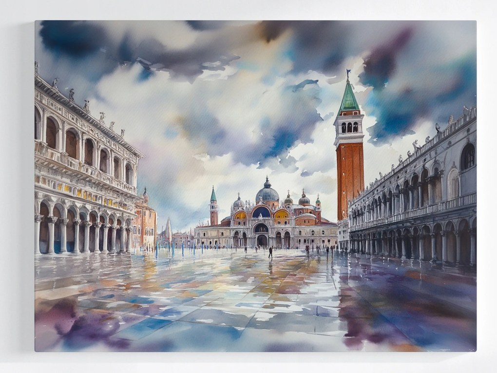 Vászonkép Canvas Kilátás Város Velence Szent Márk Tér Bazilika 100x75