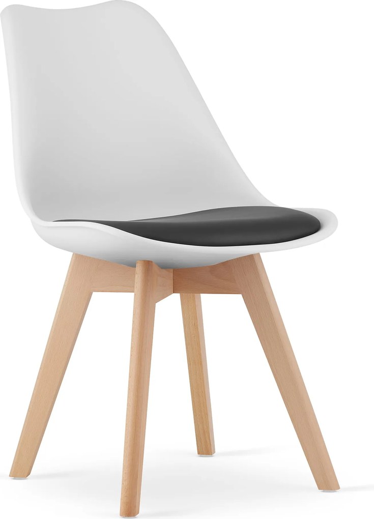 AKCIÓ Fehér-fekete BALI MARK szék bükkfa lábakkal II. osztály