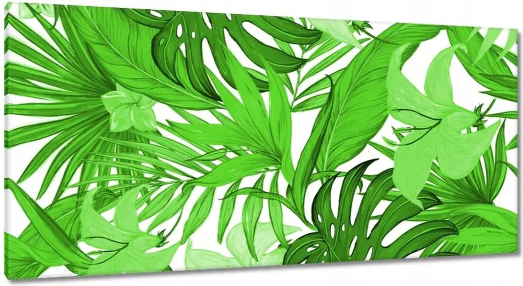 Festmények 115x55 Leaves Monstera New look