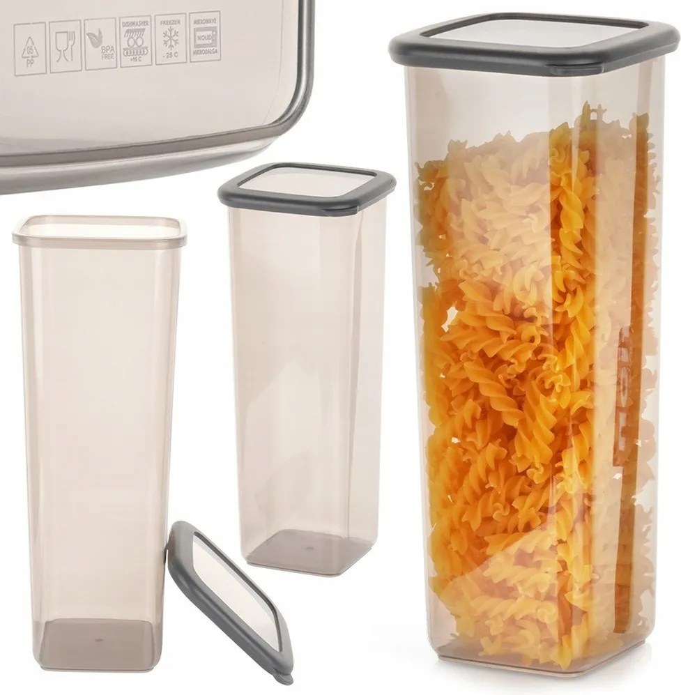 Konyhai Tárolódoboz Élelmiszer Kávé Cukor Só Tészta 2L