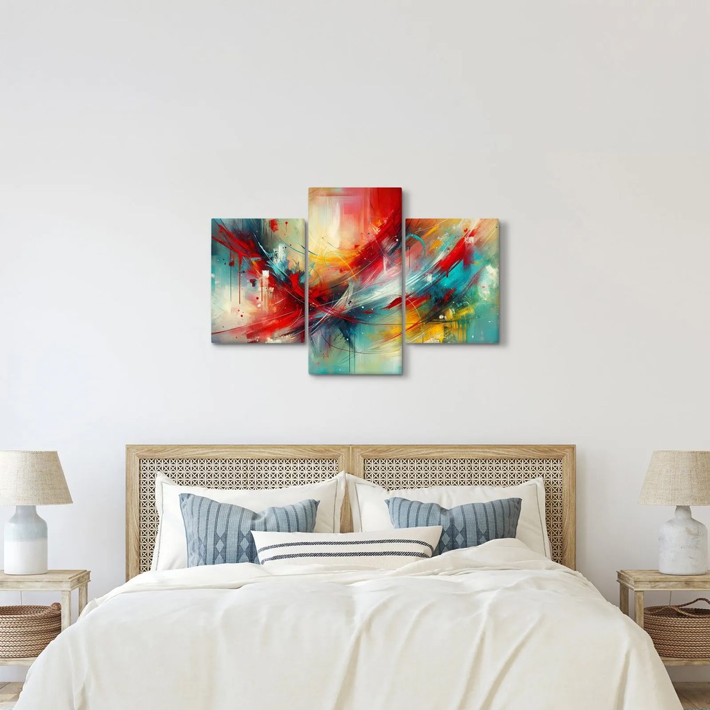 Kép – Absztrakció pirossal (90x60 cm)