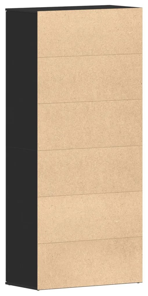 Fekete Cipőszekrény 80x39x180 cm Mérnöki Fa