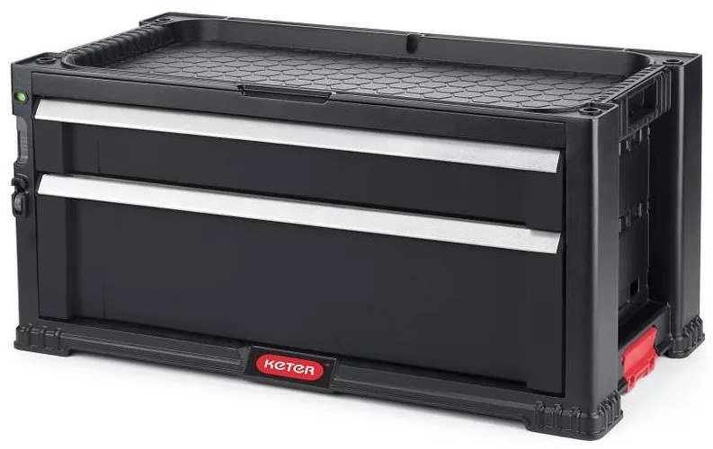 KETER 2 FIÓKOS TÁROLÓ "TOOL CHEST" - FEKETE (SZERSZÁMTÁROLÓ)