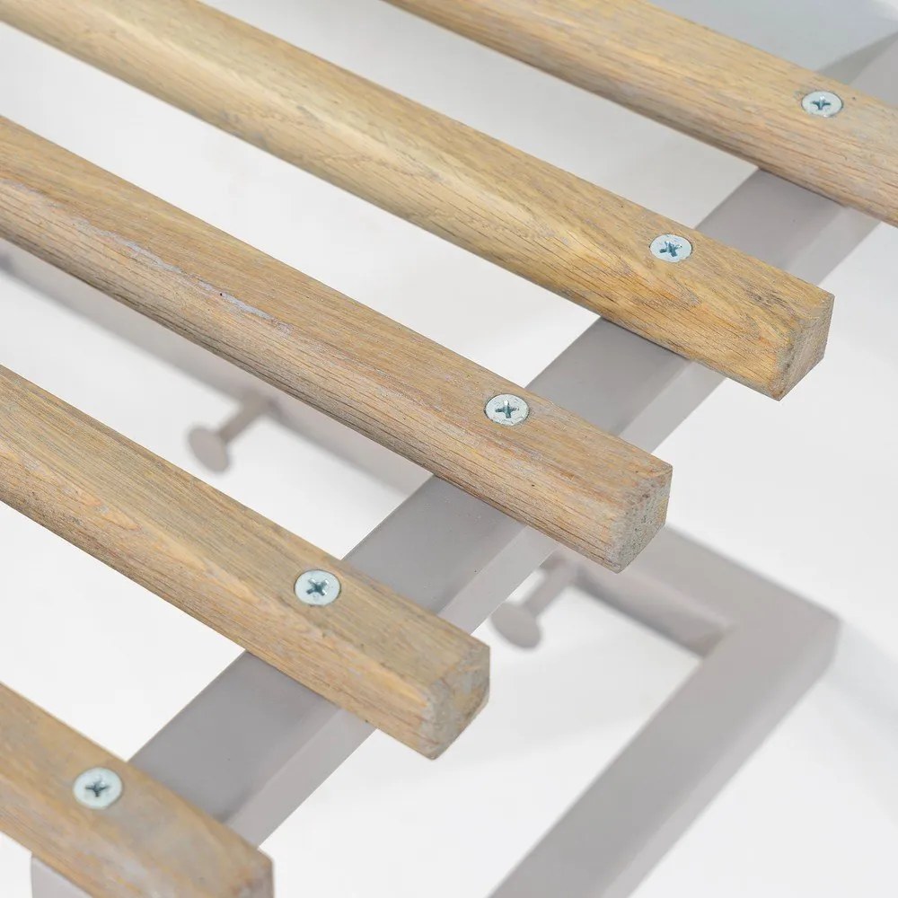 Világosszürke-natúr színű fém fali fogas polccal Marco – Spinder Design