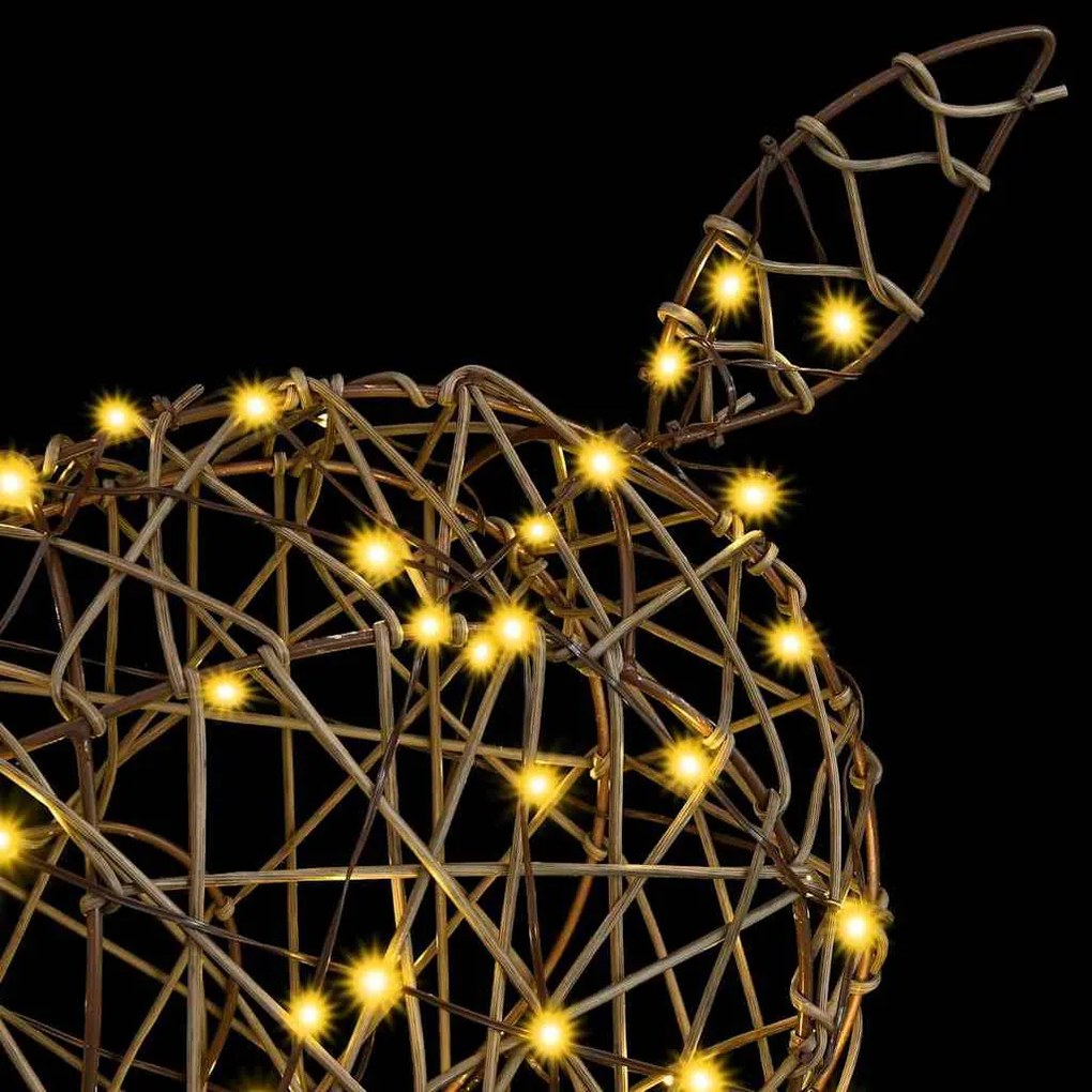 3D rénszarvas 250 LED-del Meleg fehér 180 cm Rattan