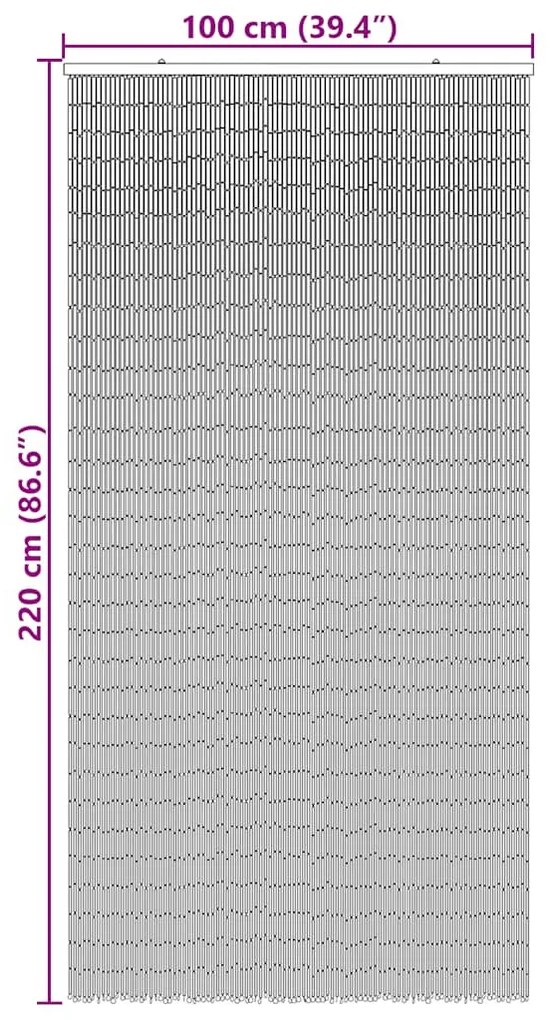rovaros ajtófüggöny Bambusz nyomtatás 100x220 cm Bambusz