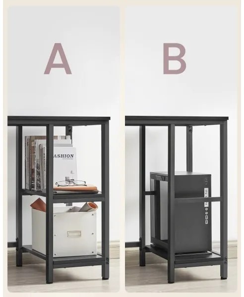 Sarokíróasztal SOLEA fekete