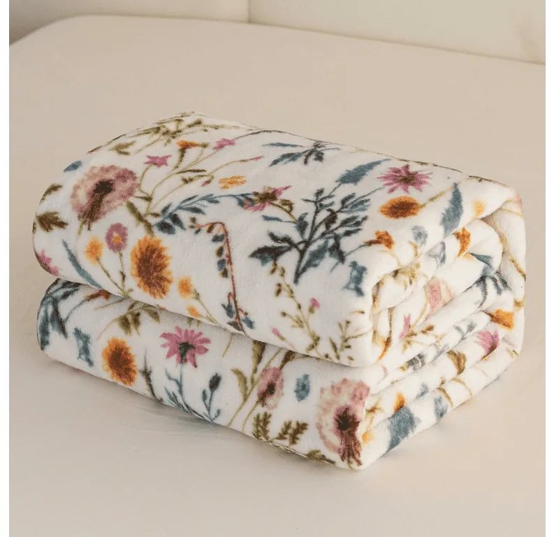 Mikroplüss pléd HERBALIS, krém színű Méret: 150 x 200 cm