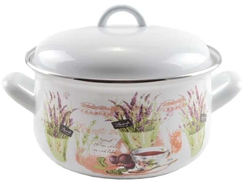 Perfect Home Levendula Zománcozott lábas 20 cm+fedő 13468