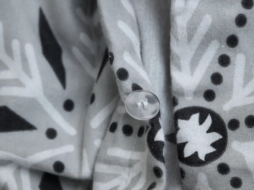 Flanel ágynemű SNOWY FOREST szürke Ágyneműhuzat mérete: 70 x 90 cm | 140 x 200 cm