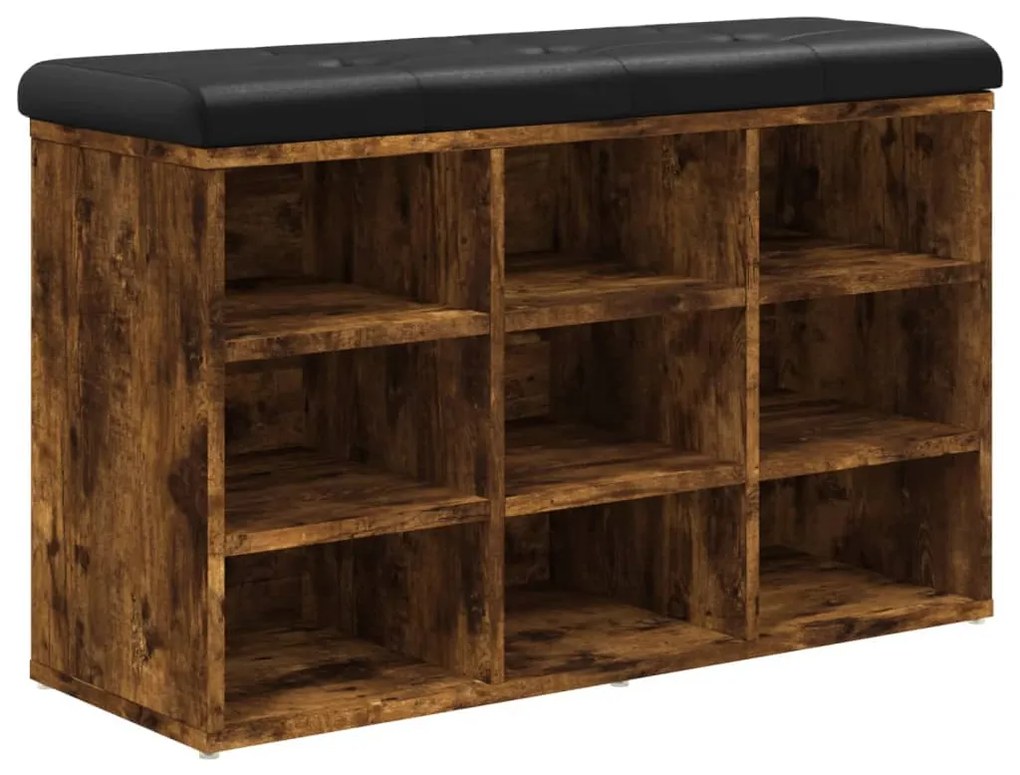 füstös tölgy színű szerelt fa cipőpolc 82 x 32 x 50 cm
