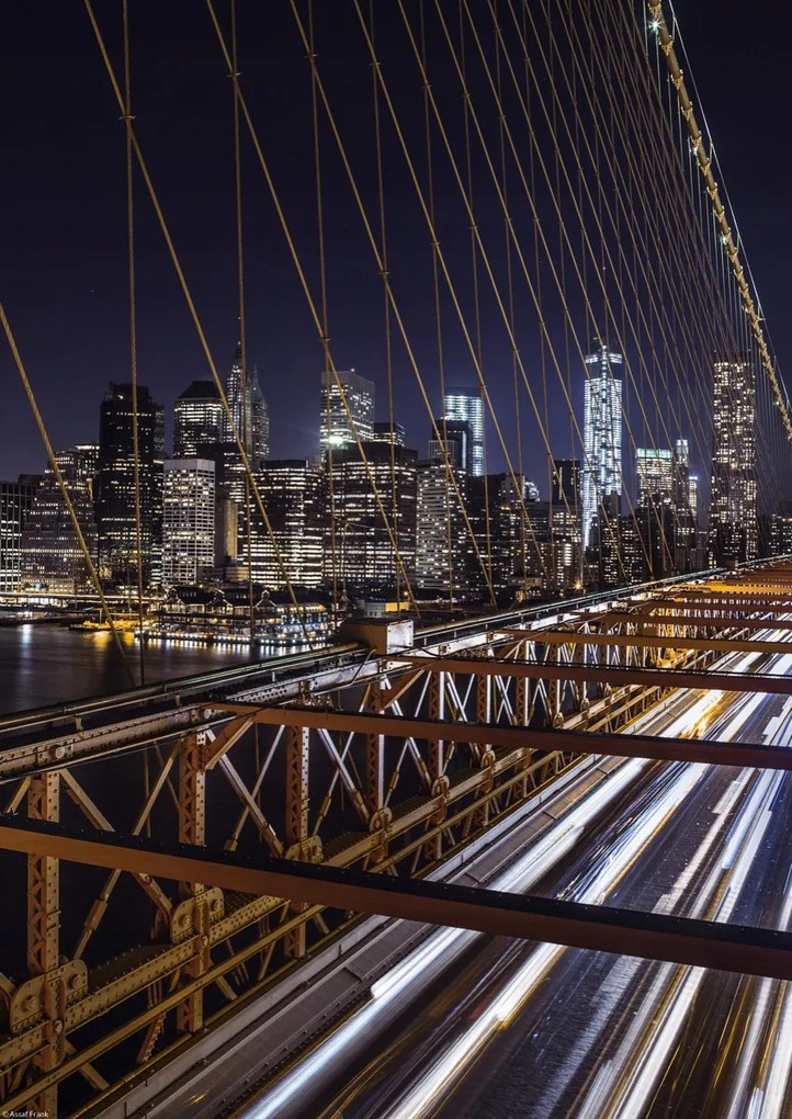 Poszter 29,7x42cm Brooklyn híd este, Assaf Frank