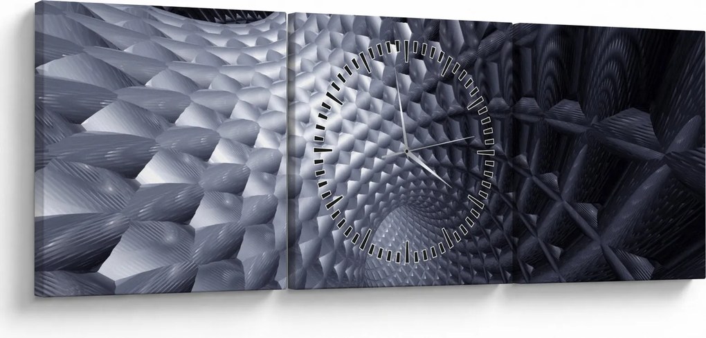 Kép - Absztrakció 3D (órával) (90x30 cm)