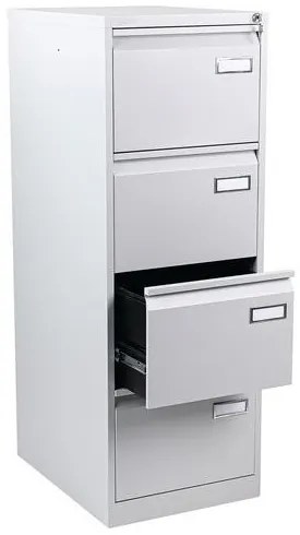 A4 Manutan Expert Kuch egysoros fém iratrendező, 4 fiók, szürke