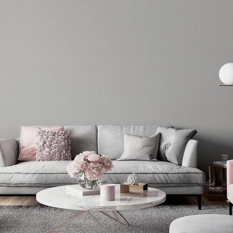 Arthouse Signature 2 Luxury Plain ezüst-szürke egyszínű texturált vinyl tapéta – 299307