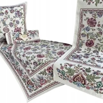 Asztalterítő Bordó Virágok 40x100cm Chenille univerzális teríték