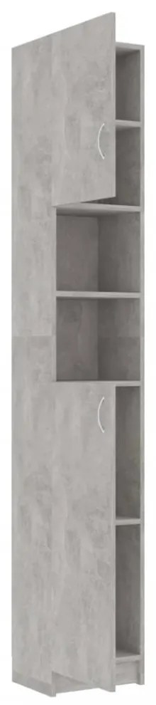 betonszürke szerelt fa fürdőszobaszekrény 32 x 25,5 x 190 cm