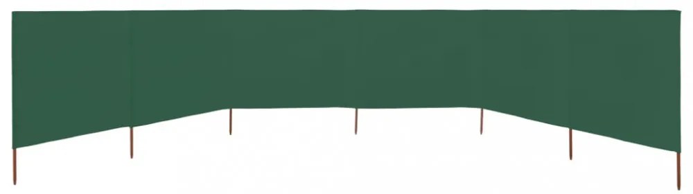zöld szövet 6-paneles szélfogó 800 x 120 cm