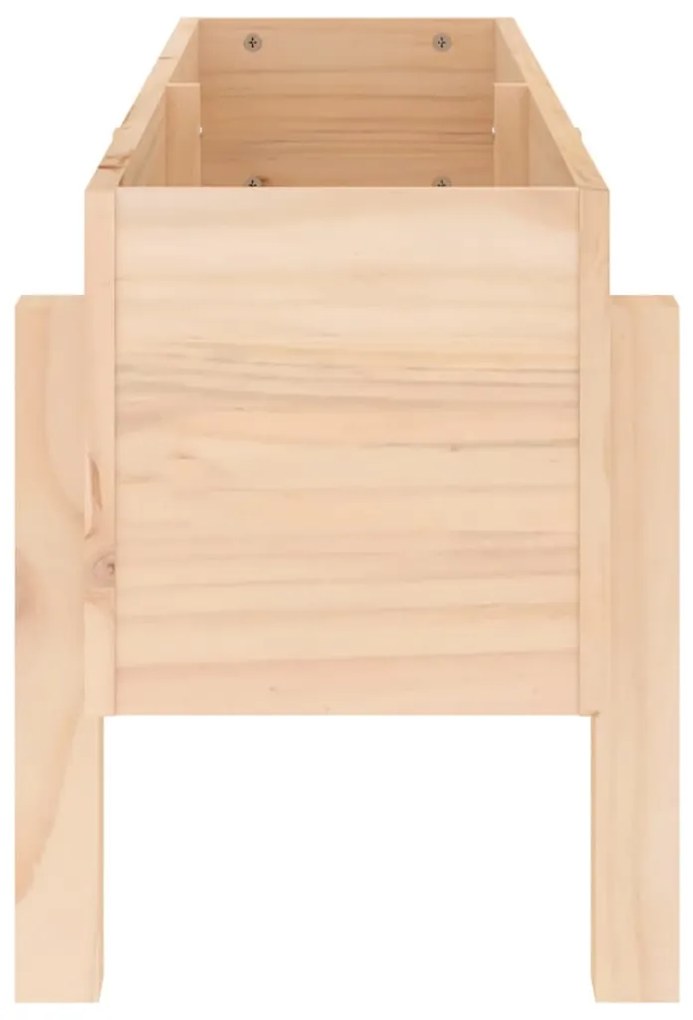 tömör fenyőfa kerti magaságyás 101 x 30 x 38 cm