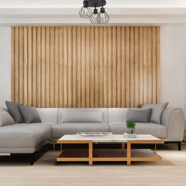 Mennyezeti lámpa PARKLA 3xE27/15W/230V fekete