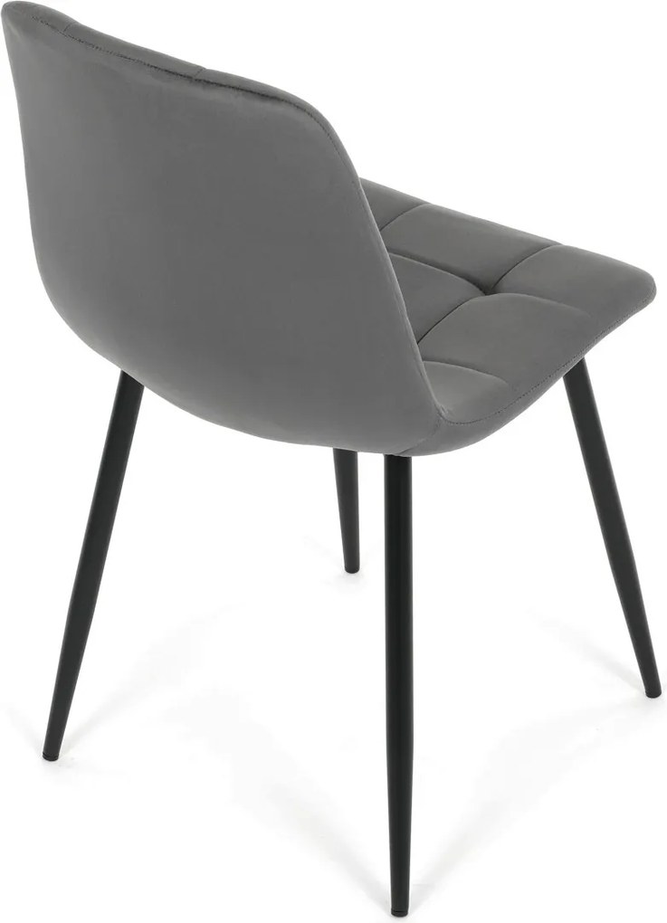 CT-V5081 GREY4 szürke bársony étkezőszék
