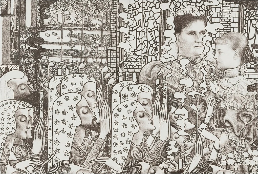 Flizelina Dekoratív Fotótapéta Hálószobába Virágos portrék 104x70 Ragasztó