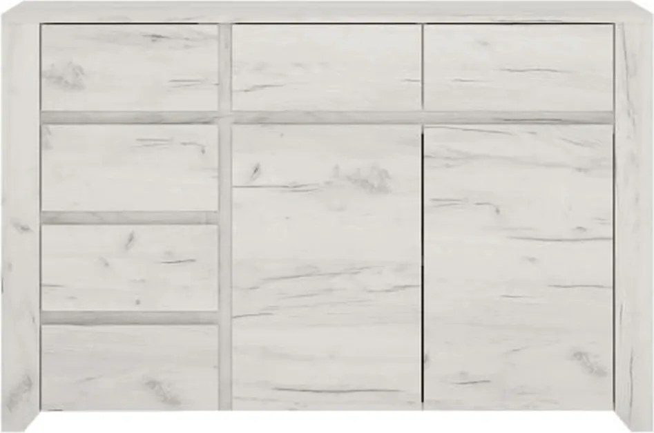 Komód typ 42, fehér craft, ANGEL