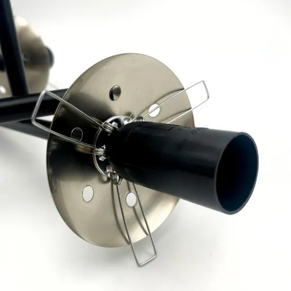 Felületre szerelhető csillár MALENA 3xE14/5W/230V fekete/füstös