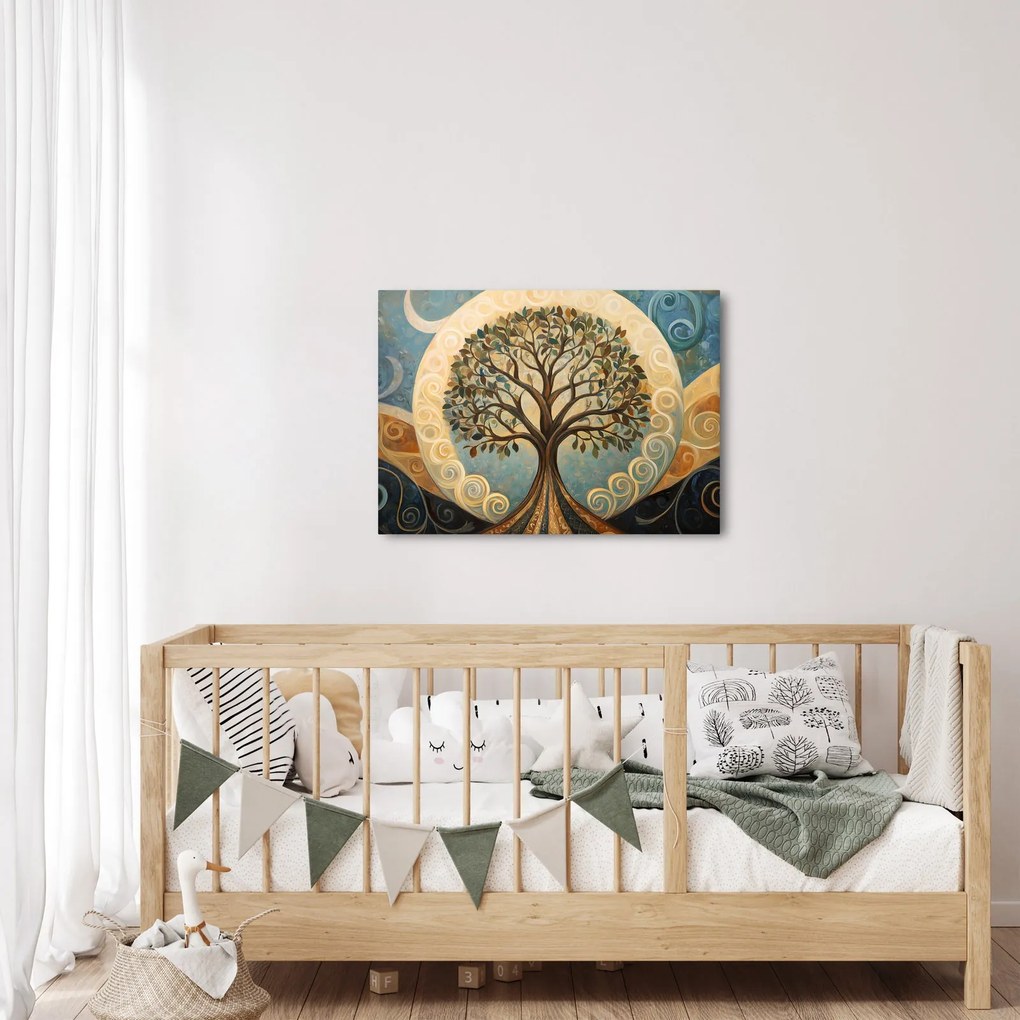 Kép – Életfa és spirálok (70x50 cm)