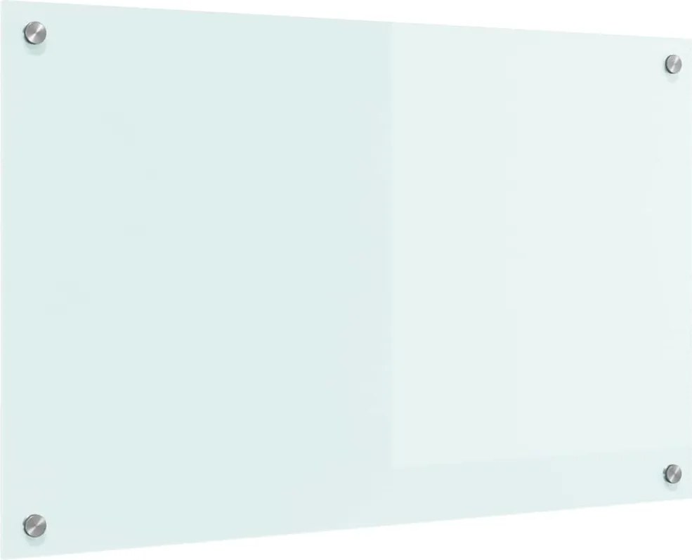 vidaXL Konyhai splashback Fehér 80 x 50 cm edzett üveg