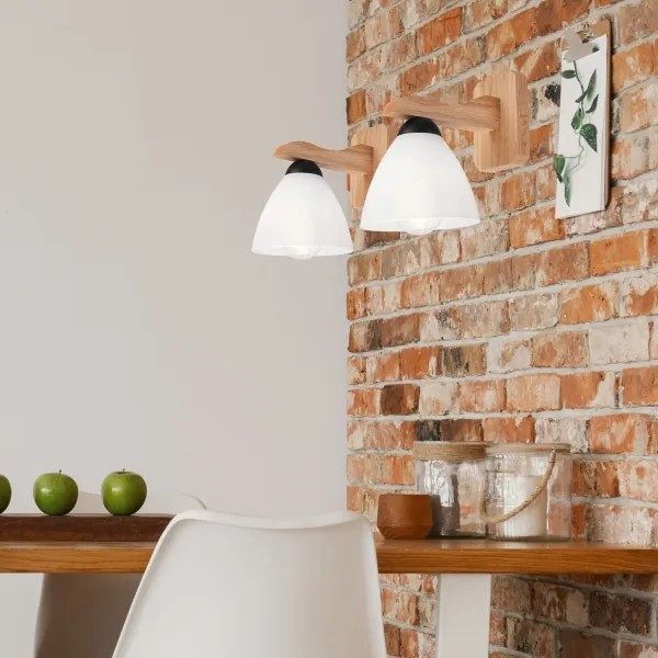 Fali lámpa ADRIANO 1xE27/60W/230V tölgy