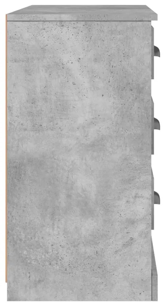 betonszürke szerelt fa tálalószekrény 104,5 x 35,5 x 67,5 cm