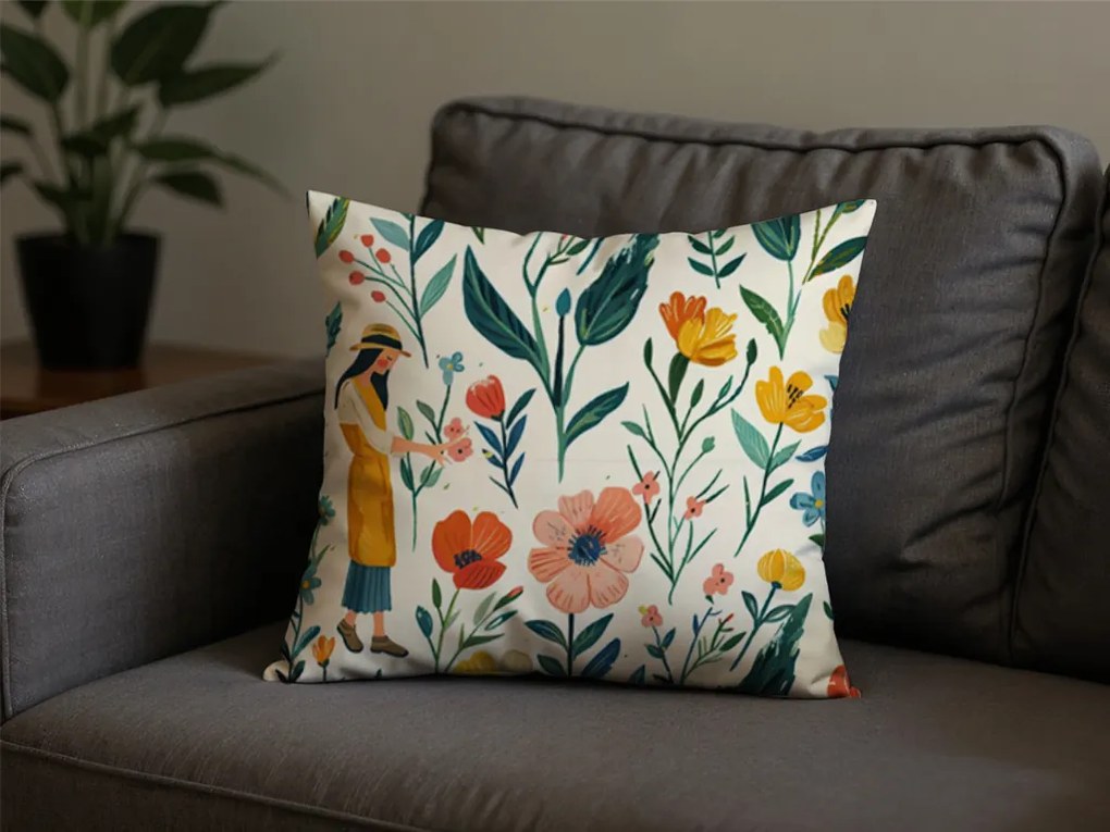 Pamut párnahuzat FLOVINA POLY 45x45 cm, színes