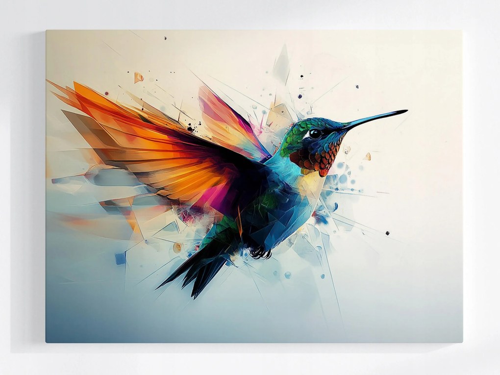 Vászonkép Canvas Grafika Színes Kolibri Madár Digital Art 80x60