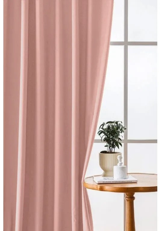 Sötétítő függöny VELVET 140x250 cm, rózsaszín Felfüggesztés: Fém gyűrűk