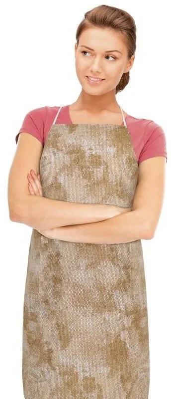 Bellatex Adéla kígyóbőr mintás kötény barna, 67 x 84 cm