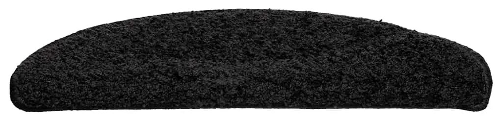 20 db fekete, félkör alakú lépcsőszőnyeg 56 x 17 x 3 cm