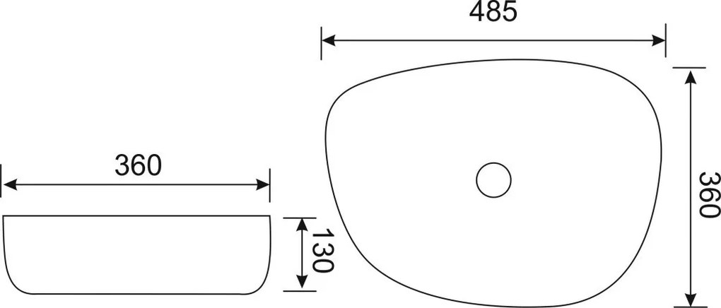 KR-440 kerámia design mosdó