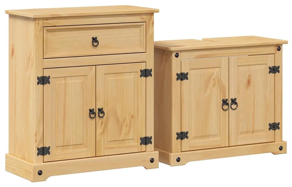 2 darabos fürdőszoba bútor szett "Corona" tömörfa fenyőfa