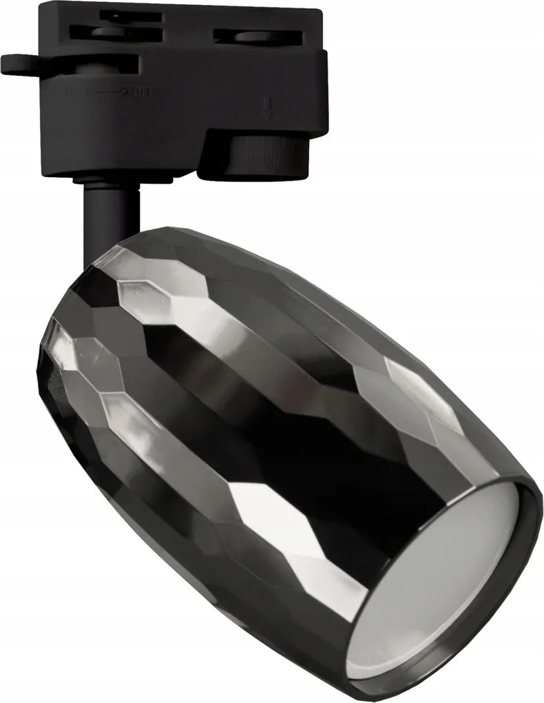 Spot lámpatest Szezámmag Tra GU10 sínhez, fekete