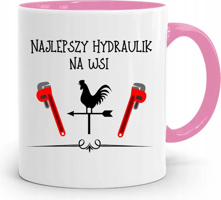 Rózsaszín Bögre Ajándék A Legjobb Vízvezeték Szerelőnek fényképes nyomtatással